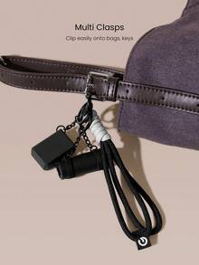 GLOWMODE Flow With It Yoga Mat & Block Keychain Bag Charm Accessory Daily Casual Active  - Black - View 4