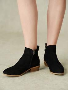 Styleloop Ladies And Ankle Boots And Booties, Slip-On Stretch Boots, Black Pointed Street Knight Boots Fall Boots - Black 0030 - View 5