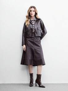 CUCCOO BIZCHIC 經典西式女款低跟厚底靴，適合秋冬日常與節慶場合 - 可可棕 - 查看 3