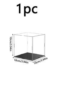 High‑Definition Display Case With Black Base For Collection, Assemble‑Type Transparent Acrylic Box As An Alternative To Glass Boxes. Suitable For Displaying Figures, Dolls And Ornaments, Home Storage And Organization, As Well As Gift Packaging Boxes. - Black 1 - View 13