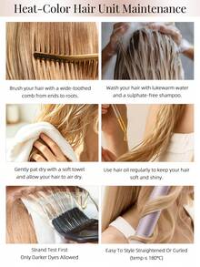 Clip In Hair Extensions, 4 Pcs Straight Remy Human Hair With 8 Clips, 613# Light Blonde & P27/613 Golden Blonde Highlight Shades, 12‑18 Inch Double Weft, Invisible Design, Natural Texture For Women Full‑Head Daily Hairstyle Styling - SP27/613 - View 8