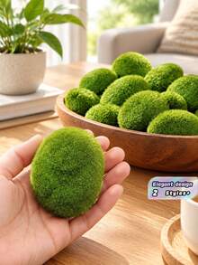 20pcs/10pcs/5pcs Artificial Moss Green Grass Miniature Model, Diy Fairy Garden Aquarium Outdoor Decor Micro Landscape Ornament - Green - View 1