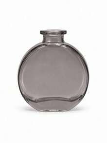 Cirelle 1pc Flat Round Tinted Glass Vase, Multi‑Purpose Decorative Bottle, Minimalist Tabletop Accent For Dried Blooms And Reed Diffuser Sticks, Home Shelf Cabinet Decor Piece - multicolor - View 11