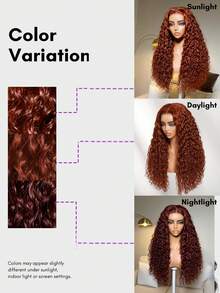 ALL READY WIG 紅棕色水波紋假髮 Bye-Bye Slip 7*5 蕾絲封口 無膠黏 亮麗流暢波浪 度假風 預剪預拔預漂 透明蕾絲 分線靈活 抽繩可調 適合所有頭圍 100% 真人髮 初學者友善 - S33 - 查看 10