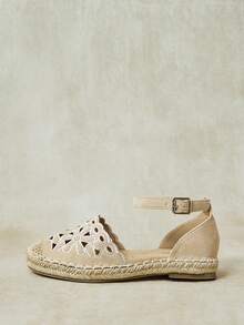 Styleloop Ladies, Straw Rope, Buckles, Flat Shoes. Fall Shoes - Light apricot - View 5