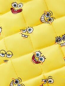 SpongeBob SquarePants | SHEIN 1件/2件裝可愛卡通印花廚房隔熱墊套組，隔熱墊，廚房烘焙必備，有效隔絕熱源，單件/組合 - 黃色 - 查看 4