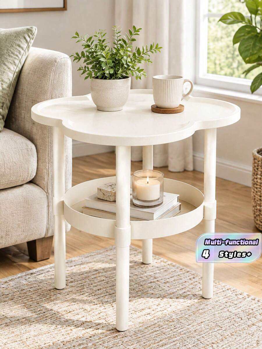 1PC Scandinavian Modern Coffee Table Movable Side Table Multi Functional Furniture Piece Cottage Core Christmas Home Decor Living Room Accent Holiday Gift Idea Stocking Fillers - Multicolor - View 1