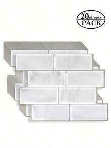 Removable Tile Backsplash Stickers, Subway Tile Pattern, Peel And Stick Tile Backsplash For Kitchen And Bathroom, Size: 11.56 Inches X 8.38 Inches, Decorative Stickers For Room, Nursery, Playroom, Living Room, Bedroom - Marble Pattern - View 16