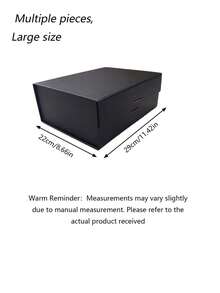 3 PiecesLuxury Gift Box Set, Magnetic Closure, With Ribbon. Ideal For Groomsman Proposal, Wedding, Christmas, Halloween, Birthday Gifts (Black). - Black - View 12