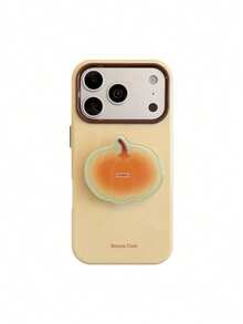 ShellaStory 蔬菜水果攤手機殼，適用於 Apple 17pm、 18 Pro，亮面軟殼，清新配色，時尚獨特創意幾何極簡小眾風格 - 黃色 - 查看 5