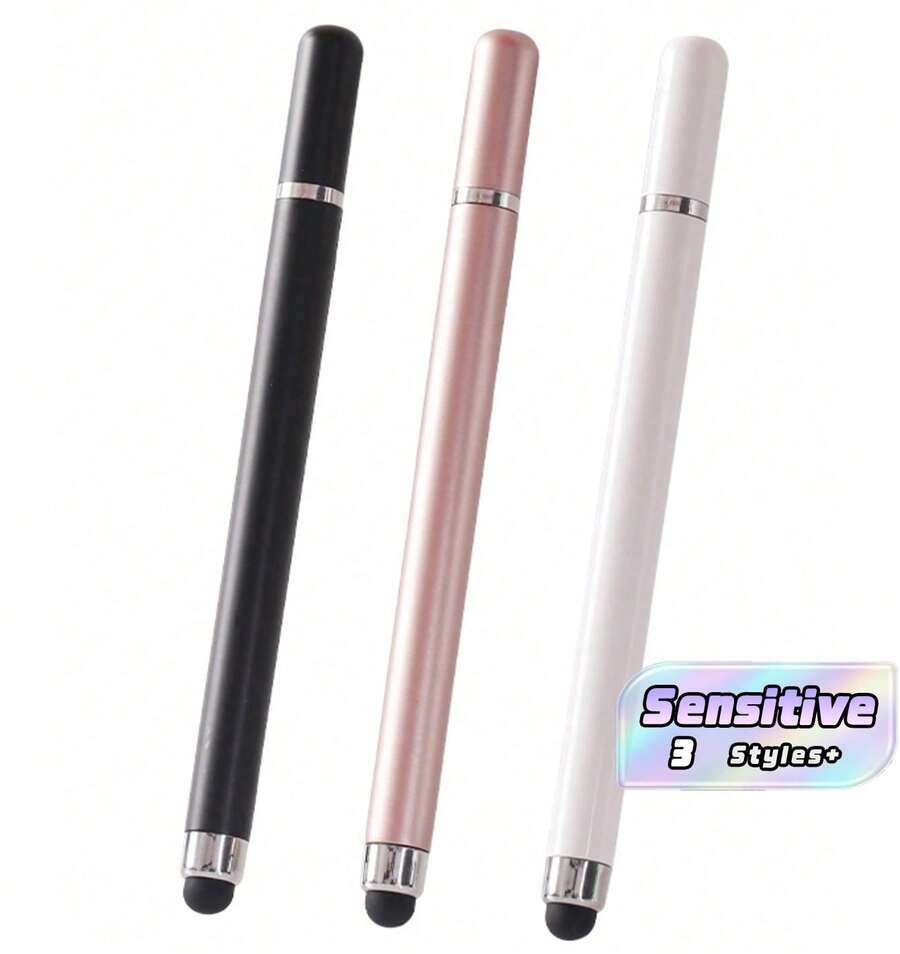 1pc Dual Head Dual-Use Touch Pen Disc Touch Screen Pen Suitable For Mobile Phones, Tablets, Handwriting Pens, Editing, Drawing, Capacitive Pens - Multicolor - View 1