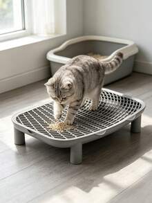 Cat Litter Box Splash Guard Mat, Removable & Washable Cat Litter Trapping Mat, Elevated Cat Litter Box Absorbent Mat - M - View 8