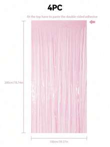 1 pieza Cortina con flecos para decoración de fondo, cabina fotográfica, adecuada para decoración de cumpleaños, boda, graduación - Rosa vieja - Ver 9