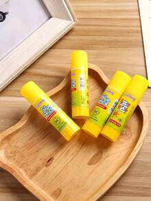 10pcs (9g) PVA Solid Glue Sticks, For Adhering Light Paper, Envelopes, Documents, Handmade Cards, Exam Papers, Notes, Scrapbooking, School & Office Supplies Back To School - yellow - View 4