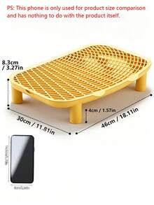 Cat Litter Box Splash Guard Mat, Removable & Washable Cat Litter Trapping Mat, Elevated Cat Litter Box Absorbent Mat - M - View 3
