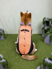 Medium And Large Pet Dog Outdoor Warm Coat, Suitable For Golden Retriever, Shiba Inu, Etc. - Orange - View 5