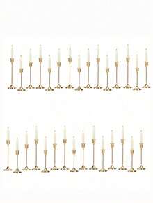 12pcs/6pcs/3pcs/Set Iron Cone Candle Holders, Decorative Candle Holders - Suitable For Weddings, Banquets, Parties, Fireplace Decor, Pillar Candle Holders, Also Suitable For Weddings, Home Decor, Holiday Party Decorations - gold - View 18