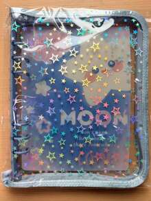 1pc Fashionable Star Printed 6-Ring A5 PVC Zipper Binder Planner, Album For Idol Photo Card & Collection,Back To School,School Supplies - Multicolor - View 23