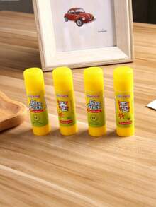 10pcs (9g) PVA Solid Glue Sticks, For Adhering Light Paper, Envelopes, Documents, Handmade Cards, Exam Papers, Notes, Scrapbooking, School & Office Supplies Back To School - yellow - View 9