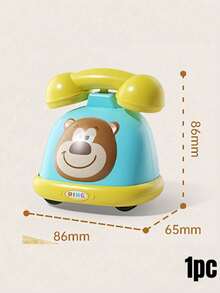 MINKOJA 1Pc Cartoon Animal Toy Telephone – Cute Animal Shapes, Rotating And Rolling Telephone, Early Education Pull-String Toy, Fun Communication Role-Playing Gift, Birthday Present. - Multicolor - View 17