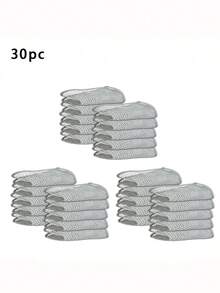 30PCS/Magic Cleaning Cloth Thickened Double -Sided Metal Steel Wire Rags Kitchen Dish Pot Washdishing Cloths Towel Clean Tools - Silver - View 16