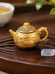 鋅合金製鍋形裝飾禮品，包含辦公桌裝飾、手工藝品、開箱禮物及裝飾配件，裝飾背面附豬圖案，非常實用 - 多色 - 查看 1