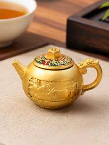 鋅合金製鍋形裝飾禮品，包含辦公桌裝飾、手工藝品、開箱禮物及裝飾配件，裝飾背面附豬圖案，非常實用 - 多色 - 查看 6