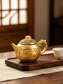 鋅合金製鍋形裝飾禮品，包含辦公桌裝飾、手工藝品、開箱禮物及裝飾配件，裝飾背面附豬圖案，非常實用 - 多色 - 查看 11
