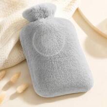 1pc Water Filling PVC Hot Water Bottle, Anti-Explosion With Cute Plush Cover - multicolor - View 13