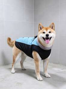 Pet Clothing For Large Dogs, Outdoor Windproof And Warm Clothing For Shiba Inu And Golden Retriever Dogs. - Blue - View 9