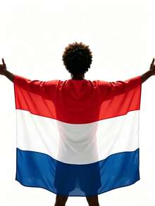 1 Pc,Wearable Flag Cape, Foldable And Portable. United States/The Netherlands/Argentina/Brazi/Spain. Create An Atmosphere, Suitablefor Taking Photos And Attending Parties - multicolor - View 4
