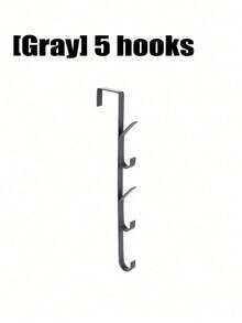 1pc/2pcs Over-The-Door Hooks Multi-Functional Space-Saving Vertical Storage Hooks, No-Drill Door Hanging Storage Rack, Suitable For Bathroom, Bedroom, Entryway, Sturdy Door Back Clothing Rack, Towel Rack, Home Bathroom Accessories, Home Decor Storage - Vertical Hook - View 15