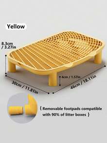 Cat Litter Box Splash Guard Mat, Removable & Washable Cat Litter Trapping Mat, Elevated Cat Litter Box Absorbent Mat - M - View 12