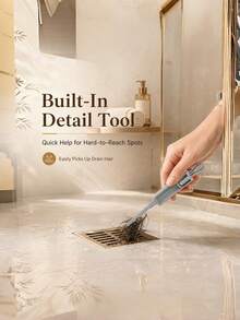 1PC Multi-Purpose Bathroom Cleaning Brush, Extended Handle Tub Brush, No Dead Angle Cleaning Tool For Bathtub & Toilet - multicolor - View 6
