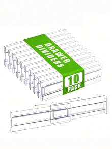 1/2/4/6/8/10pcs Drawer Divider Storage Box, Adjustable Clothing Drawer Divider, Expandable Kitchen Drawer Storage Box, Adjustable Divider For Bedroom, Bathroom, Vanity, Wardrobe, Clothing, Office, Kitchen Storage, Sturdy And Durable For Home Storage - Clear - View 17