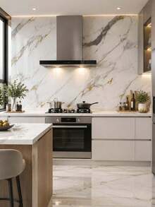 Three Meals, Four Seasons Cartoon Kitchen Oilproof Self-Adhesive Waterproof High-Temperature Resistant Decals, Stove Hood Cabinet Wall Desktop Stove Renovation Rental Apartment Remodeling Home Wipeable Decorative Protective Film - multicolor - View 6