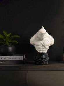 Dark Power Style Shark Warrior Sculpture Figurine, Unique Desktop Ornament, Halloween Statue Gift For Men & Boyfriend - 1PC - View 4