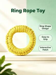 PETSIN Durable Cotton Rope Woven Ring Pet Toy; Cat And Dog Teething Rope Knot Ring; Interactive Chew Toy For Boredom Relief And Wear Resistance; Multiple Colors Available - Multicolor - View 16