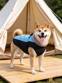 Pet Clothing For Large Dogs, Outdoor Windproof And Warm Clothing For Shiba Inu And Golden Retriever Dogs. - Blue - View 8