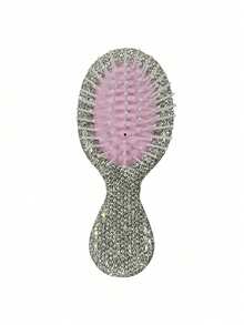 1pc Portable Luxury Rhinestone Mini Air Cushion Hair Brush, Scalp Massage Comb, Anti-Static Smooth Styling Brush, Makeup & Hairstyling Tool For Home And Travel - Multicolor - View 12