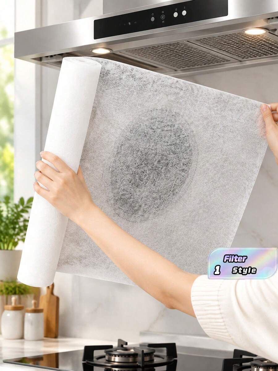 Set Of White Kitchen Exhaust Filters, Grease-Resistant Oven Fans, And Grease-Resistant Kitchen Stickers,Roll Extension And A Very Long 1000 Cm/Roll Version For All Sizes Of Fans, Clean For Eid Al-Adha - multicolor - View 1