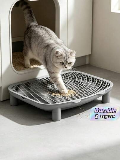 Cat Litter Box Splash Guard Mat, Removable & Washable Cat Litter Trapping Mat, Elevated Cat Litter Box Absorbent Mat