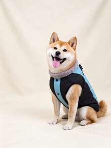 Pet Clothing For Large Dogs, Outdoor Windproof And Warm Clothing For Shiba Inu And Golden Retriever Dogs. - Blue - View 6