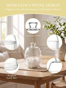 Madebyblanc 1SET/2SETS Minimalist Clear Glass Storage Jar - High Borosilicate Glass With Airtight Lid, Heat Resistant Sealed Canister, Dust-Proof Moisture Resistant Container, Perfect For Sugar Coffee Beans Tea Spices - View 16