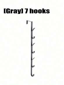 1pc/2pcs Over-The-Door Hooks Multi-Functional Space-Saving Vertical Storage Hooks, No-Drill Door Hanging Storage Rack, Suitable For Bathroom, Bedroom, Entryway, Sturdy Door Back Clothing Rack, Towel Rack, Home Bathroom Accessories, Home Decor Storage - Vertical Hook - View 11