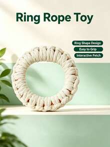 PETSIN Durable Cotton Rope Woven Ring Pet Toy; Cat And Dog Teething Rope Knot Ring; Interactive Chew Toy For Boredom Relief And Wear Resistance; Multiple Colors Available - Multicolor - View 19