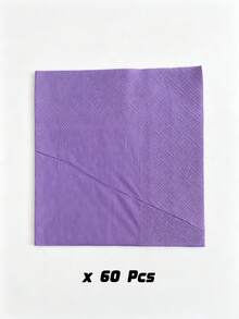 20/60/100 Pcs,Purple, Cocktail Napkin, 5*5 Inches, Disposable Napkin, Suitable For Dinner, Wedding, Birthday Party, Bridal Party, Banquet And Other Events - purple - View 4