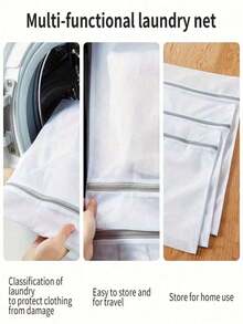 5 Mesh Laundry Bags, Suitable For Delicate Clothes, Washing Machine Laundry Bag, Travel Storage Organizer Bag, Dedicated Wash Bag For Washing Machine, Anti-Deformation Clothing Wash Bag, Suitable For Underwear, Bras, Socks, Travel Storage Decor - Multicolor - View 5