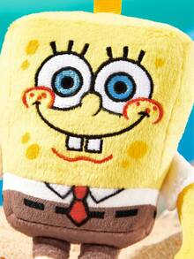 SpongeBob SquarePants | SHEIN 1 Buah Liontin Plush Lucu, Bordir Indah, Bentuk Menggemaskan, Dapat Digantung di Tas dan Kunci - Kuning - View 2
