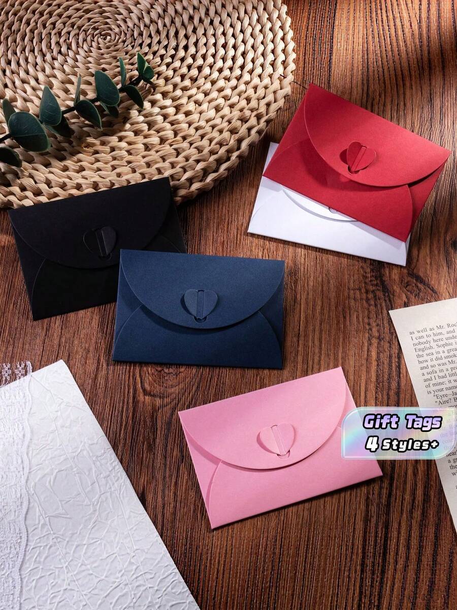 30pcs Pearlescent Colored Mini Envelopes - Kraft Gold Foil DIY Small ...